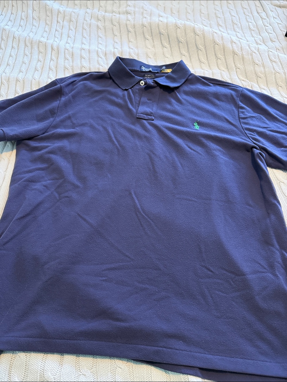 Polo by Ralph Lauren Men’s Navy Polo with Green Pony